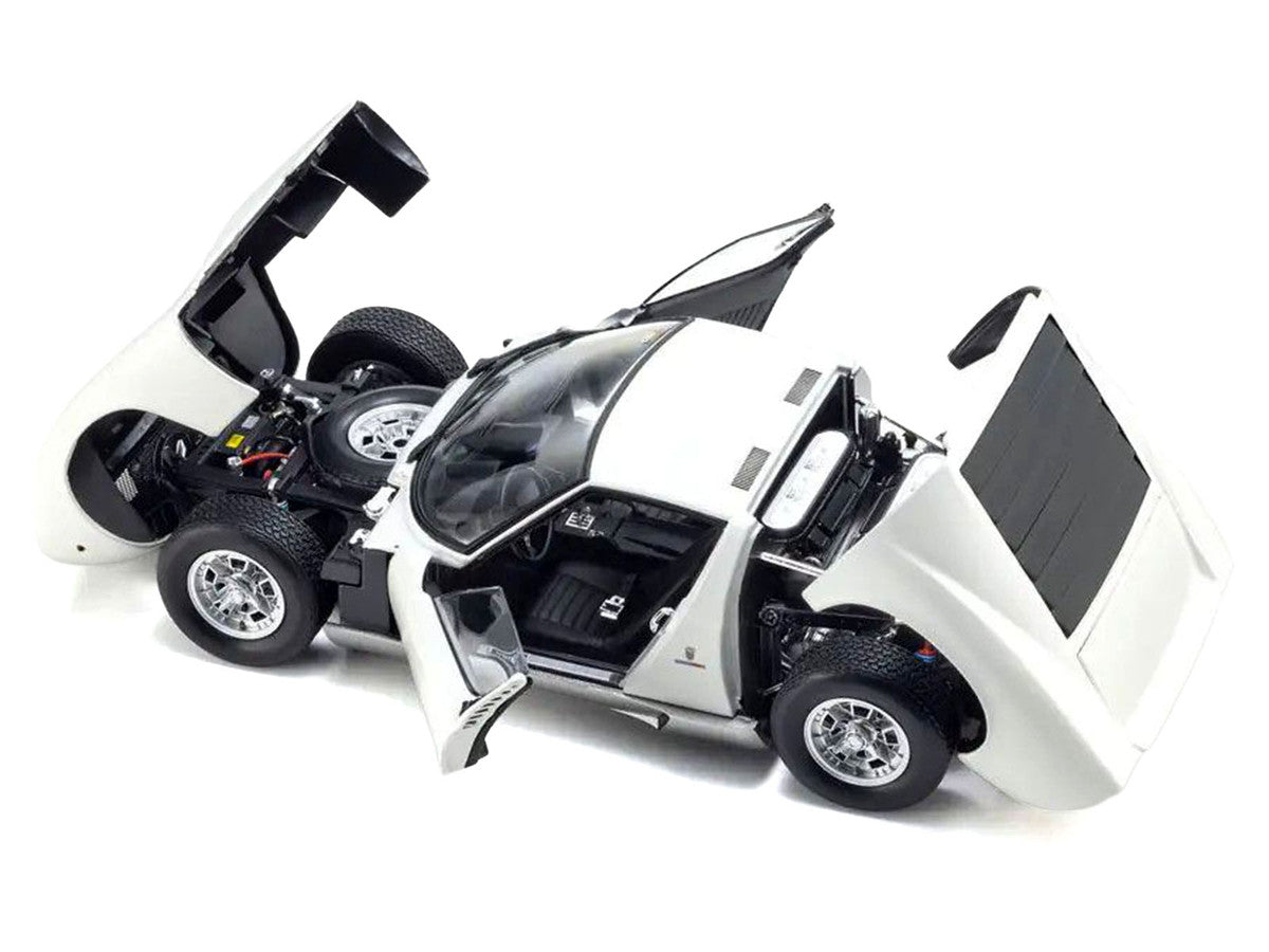 Lamborghini Miura P 400 White 1/18 Diecast Model Car by Kyosho-2