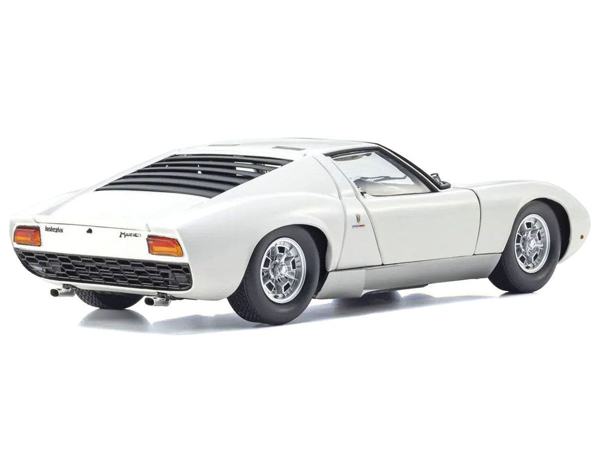 Lamborghini Miura P 400 White 1/18 Diecast Model Car by Kyosho-1