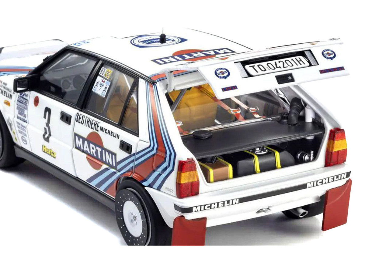 Lancia Delta HF 4WD #3 Bruno Saby - Jean-Francois Fauchille "Martini Racing" Winner "Rally Monte Carlo" (1988) 1/18 Diecast Model Car by Kyosho-3