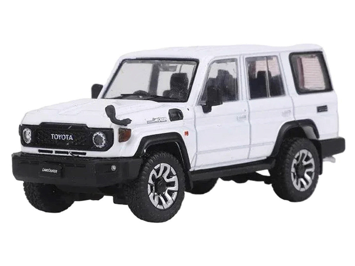 Toyota Land Cruiser (J76) RHD (Right Hand Drive) White 1/64 Diecast Model Car by GCD-1