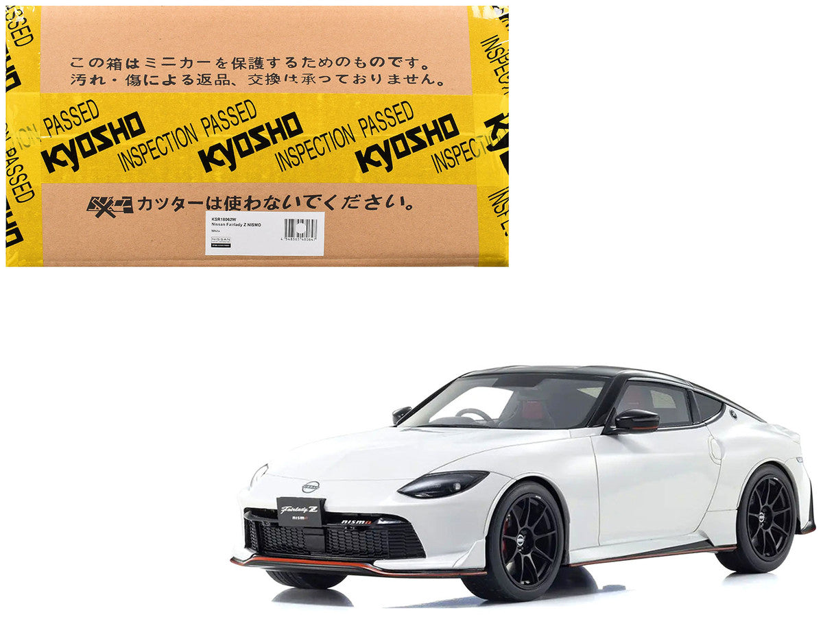 Nissan Fairlady Z NISMO RHD (Right Hand Drive) White with Black Top 1/18 Model Car by Kyosho-3