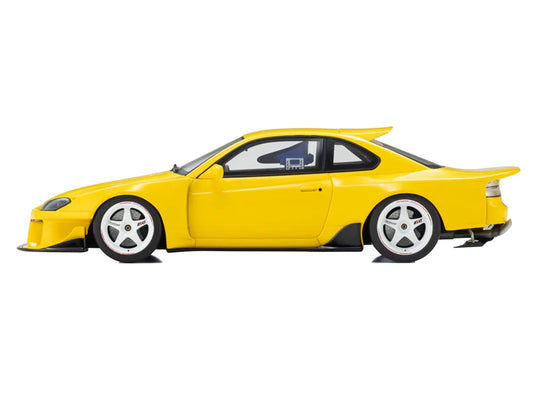 Nissan Silvia (S15) "Khyzyl Saleem" Yellow 1/18 Model Car by Kyosho-0