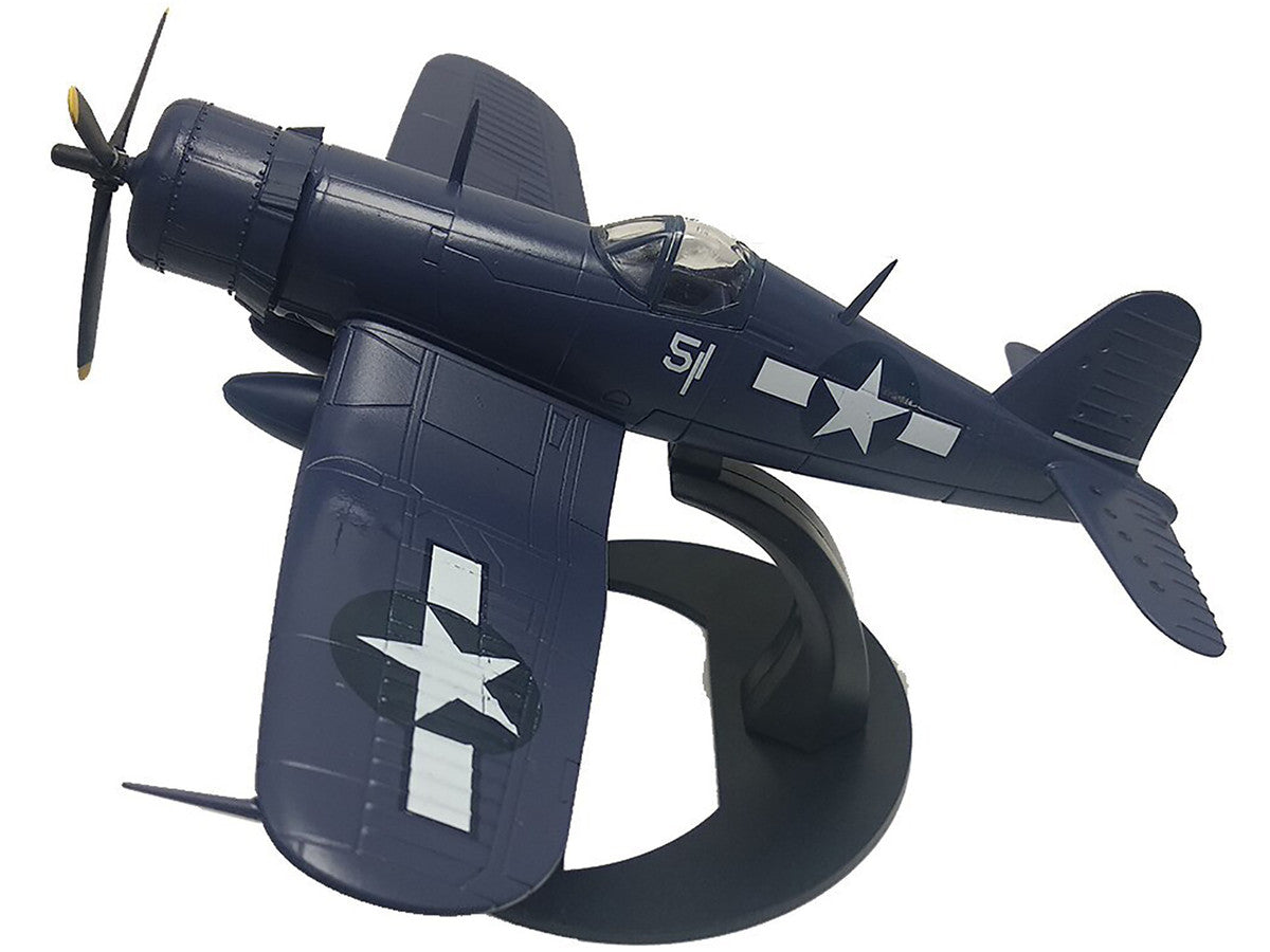 Vought F4U-1D Corsair Fighter Aircraft "Robert Wade VMF-323 Death Rattlers Yontan Airfield Okinawa" (1945) United States Marine Corps "Planes of World War II" Series 1/72 Diecast Model Airplane by Luppa-3