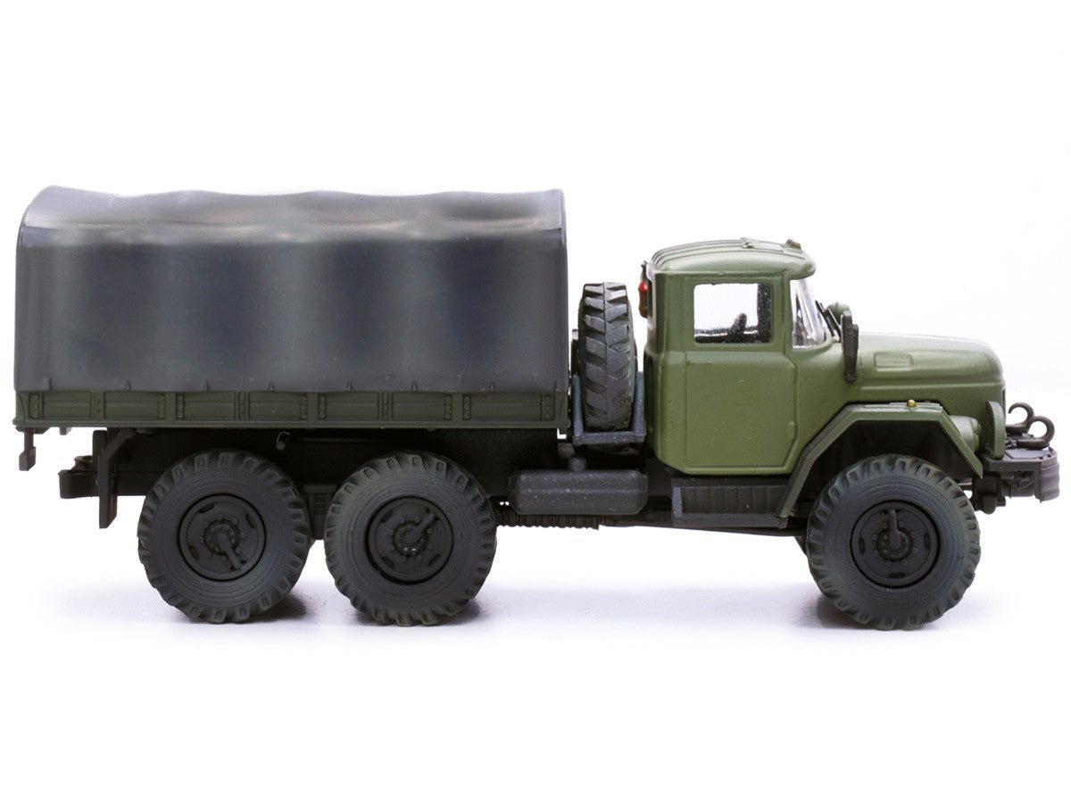 ZIL 131 Cargo Truck Green with White Stripes "Ukrainian Ground Forces" 1/72 Diecast Model by Legion-1