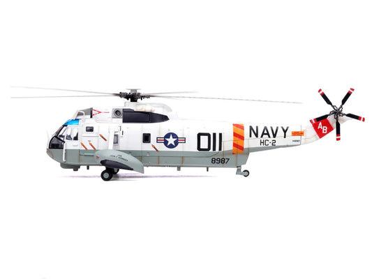 Sikorsky SH-3G Sea King Helicopter "148987/AB 011 Helicopter Combat Support Squadron 2 Fleet Angels USS John F Kennedy (CVA-67)" (1970s) United States Navy 1/72 Diecast Model by Legion-0