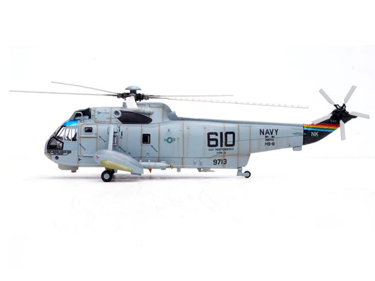 Sikorsky SH-3H Sea King Helicopter "149713/NK 610 Helicopter Anti-Submarine Squadron 8 Eightballers Carrier Air Wing 14 USS Independence (CV-62)" (1990s) United States Navy 1/72 Diecast Model by Legion-0
