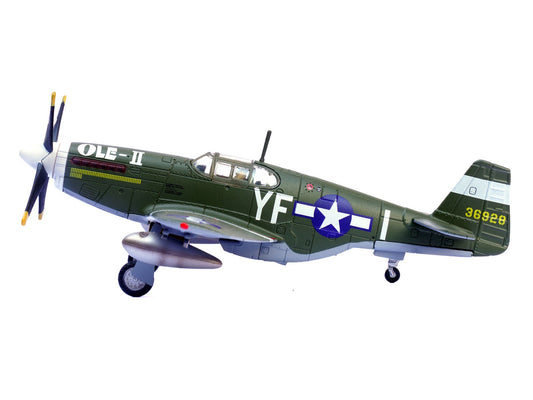 North American P-51B Mustang Aircraft "Ole-II 358th Fighter Squadron 355th Fighter Group Steeple Morden Strafers" (1944) United States Army Air Forces 1/72 Diecast Model Airplane by Legion-0