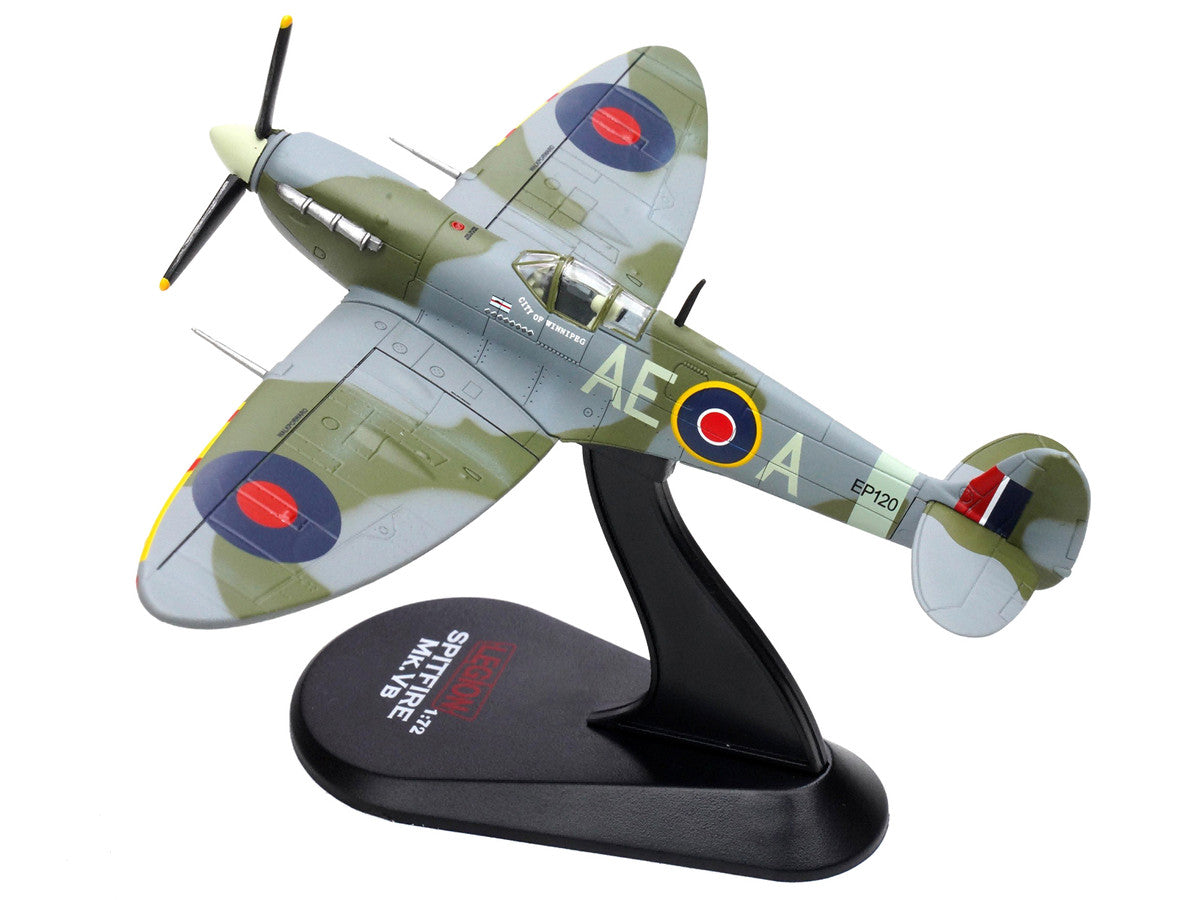 Supermarine Spitfire Mk Vb Fighter Aircraft "EP120 Flight Lieutenant James 'Jeff' Northcott No. 402 City of Winnipeg Squadron" (1943-1944) Royal Canadian Air Force 1/72 Diecast Model by Legion-2