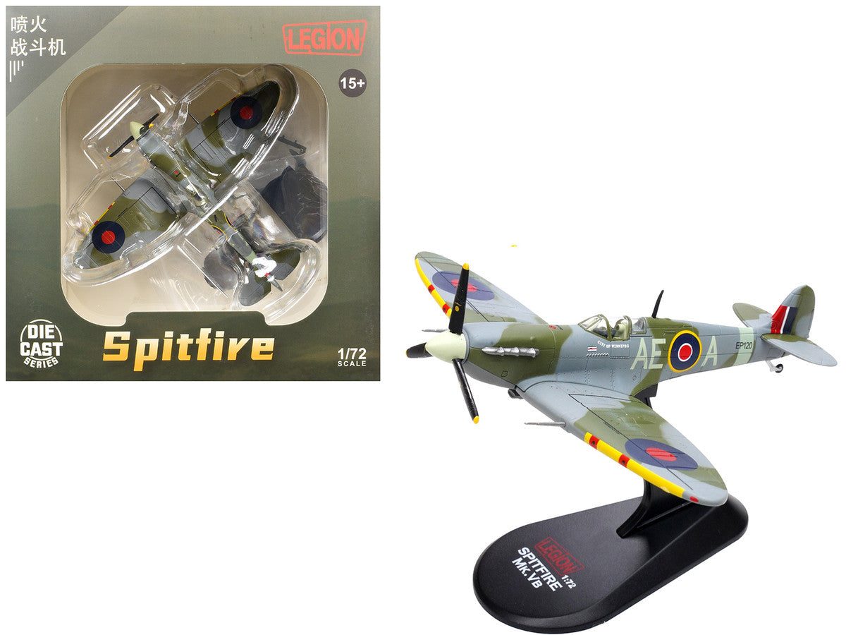 Supermarine Spitfire Mk Vb Fighter Aircraft "EP120 Flight Lieutenant James 'Jeff' Northcott No. 402 City of Winnipeg Squadron" (1943-1944) Royal Canadian Air Force 1/72 Diecast Model by Legion-4
