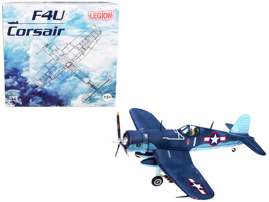 Vought F4U-1A Corsair Fighter Plane "Big Hog" VF-17 "Jolly Rogers" Captain Tommy Blackburn US Navy (1943) 1/72 Diecast Airplane Model by Legion-0