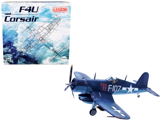 Vought F4U-1D Corsair Fighter Plane "1st Lt. Phillip DeLong Marine Fighter Squadron (VMF-224)" (1945) 1/72 Diecast Airplane Model by Legion-0