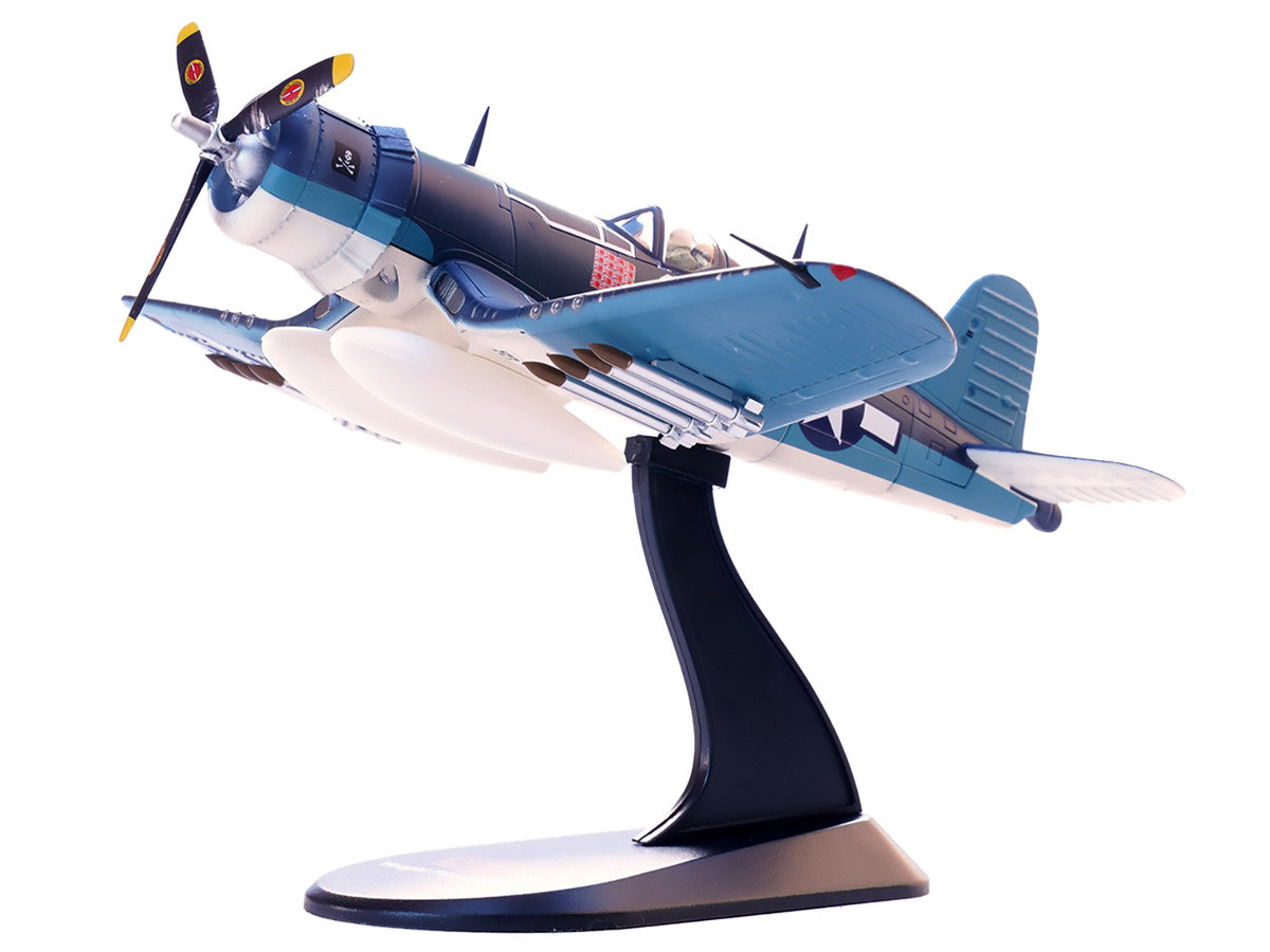 Vought F4U-1A Corsair Fighter Aircraft "Ace Ira Kepford VF-17 Jolly Rogers Bougainville Solomon Islands" (1944) United States Navy 1/72 Diecast Model by Legion-2