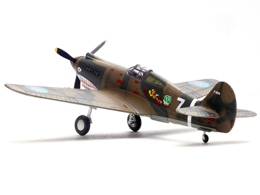 Curtiss P-40B/C Warhawk Fighter Aircraft "White 7 1st Squadron Flying Tigers Chinese Air Force" (1942) 1st American Volunteer Group 1/72 Diecast Model Airplane by Legion-0