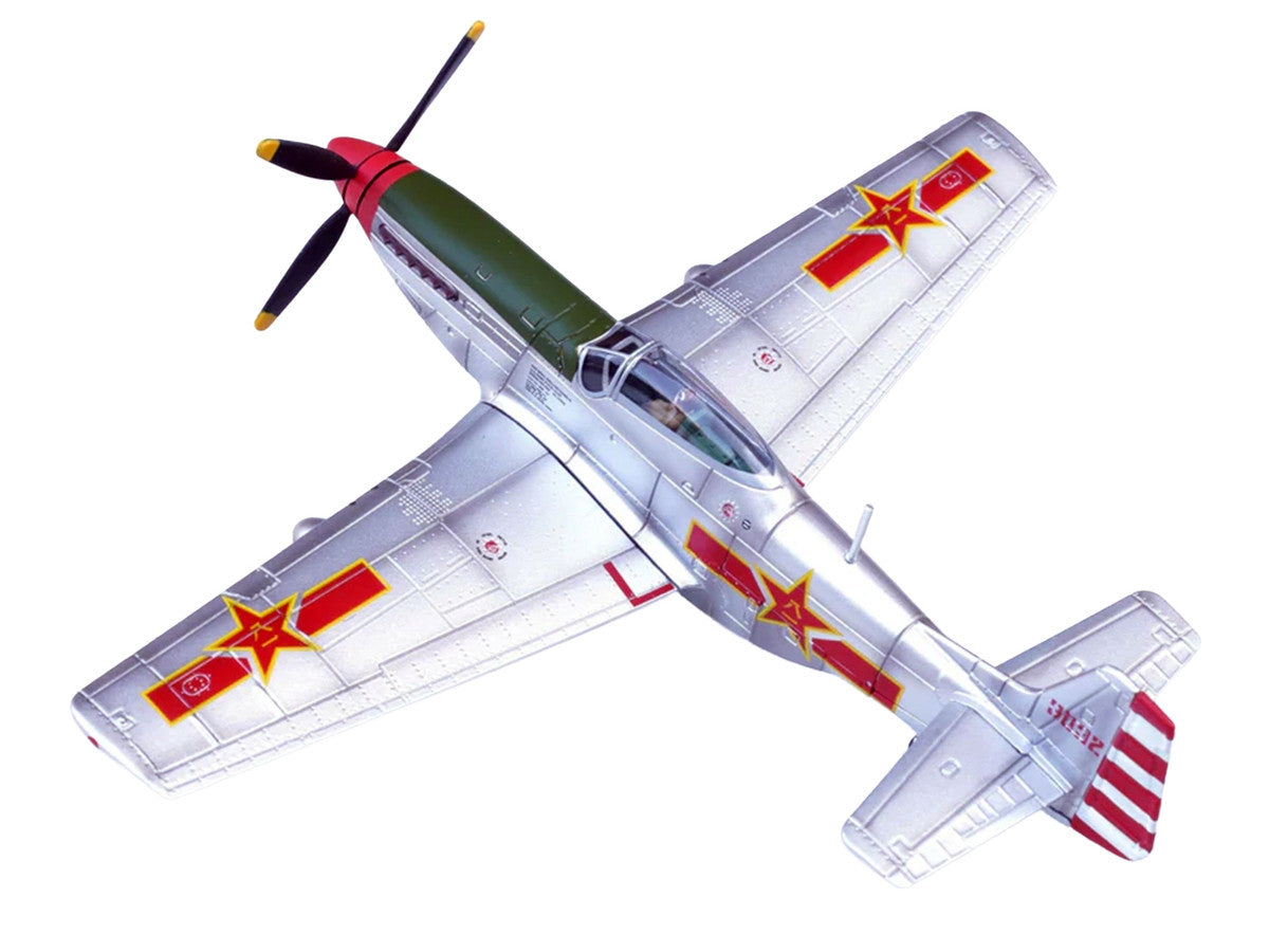 North American P-51K Mustang Aircraft "Captured from Chinese Nationalist Forces Chinese People's Revolution Military Museum" (1949) People's Liberation Army Air Force 1/72 Diecast Model Airplane by Legion-3