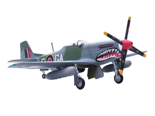 North American Mustang Mk.IV Aircraft "KH774 F/L Ellis Blanchford No. 112 'Shark' Squadron 239 Wing Italy" (1945) Royal Air Force 1/72 Diecast Model Airplane by Legion-0