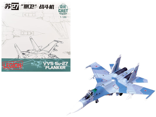 Sukhoi Su-27 Flanker-B Aircraft "Blue 388 Paris Air Show" (1989) Soviet Air Force 1/100 Diecast Model Airplane by Legion-0
