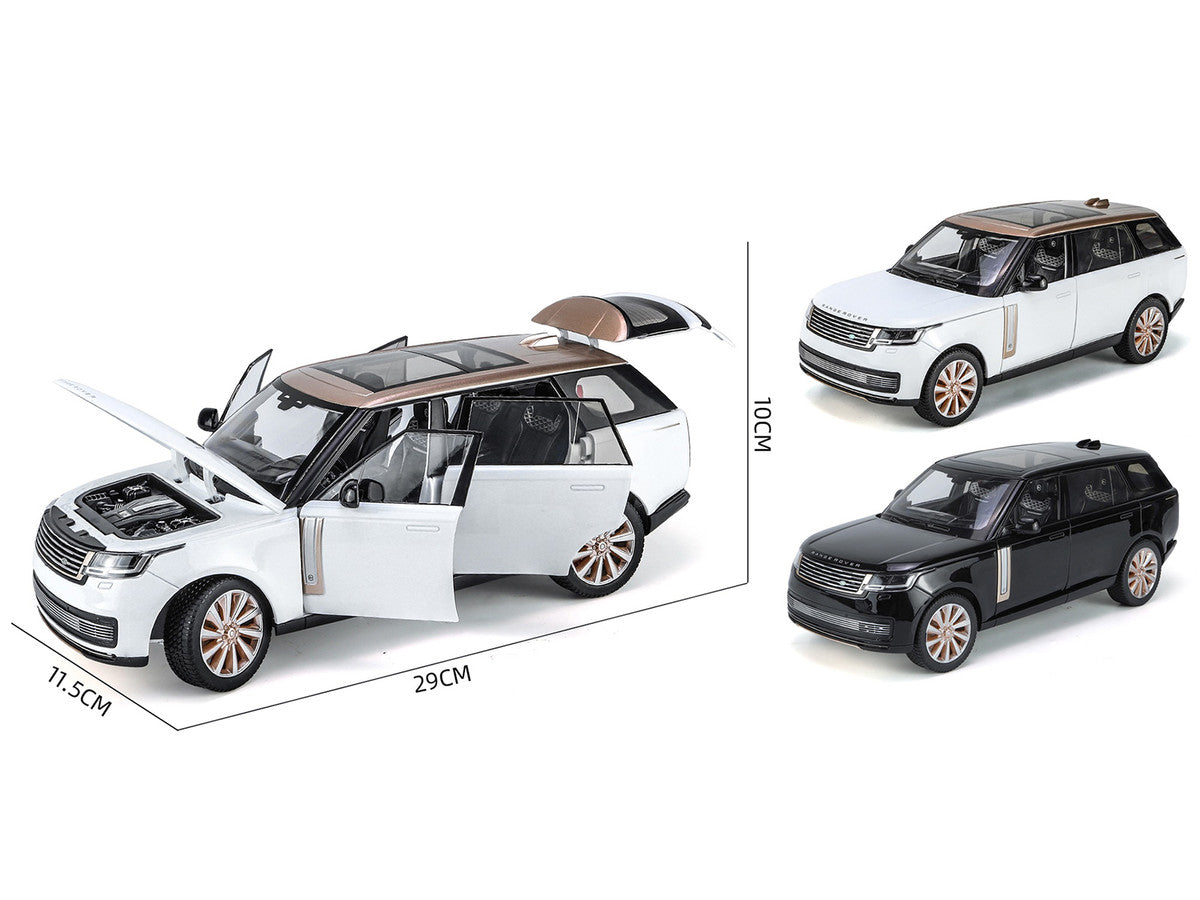 2022 Land Rover Range Rover SV Black Metallic with Moonroof 1/18 Diecast Model Car by Heimanba-0