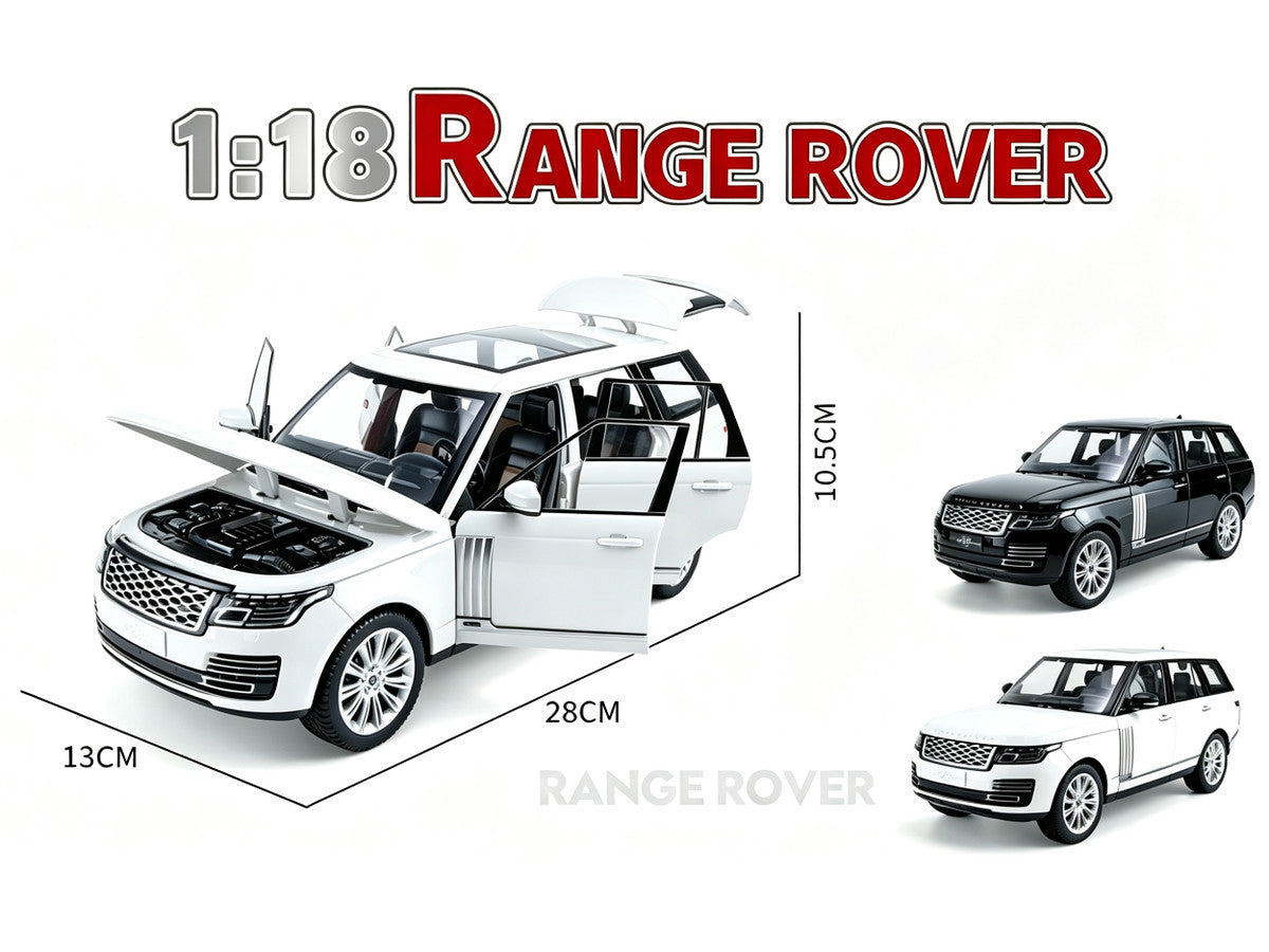 Land Rover Range Rover 50th Anniversary White Metallic with Sunroof 1/18 Diecast Model Car by Heimanba-1