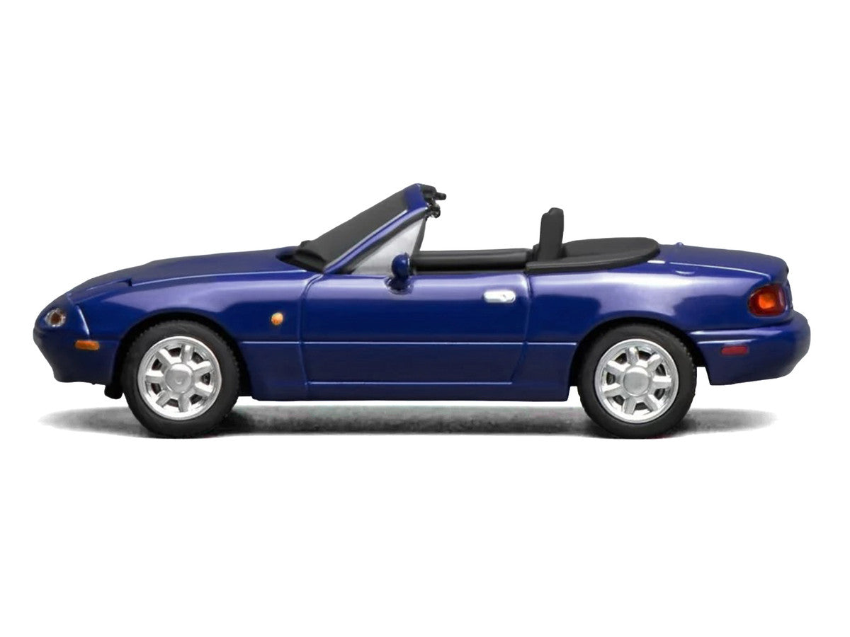 Mazda MX-5 Miata Convertible Laguna Blue 1/64 Diecast Model Car by MotorHelix-1