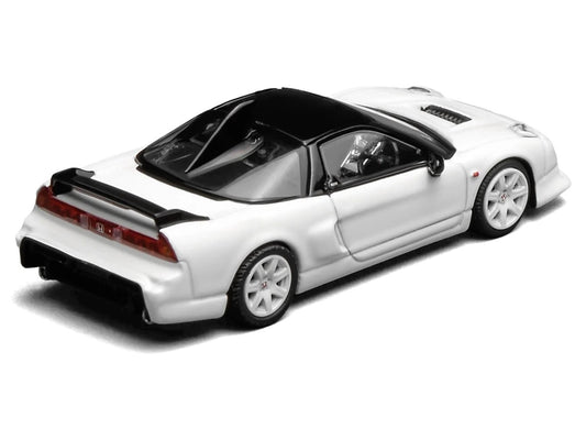 Honda NSX-R GT RHD (Right Hand Drive) Championship White with Black Top "Intern 64" Series 1/64 Diecast Model Car by MotorHelix-0