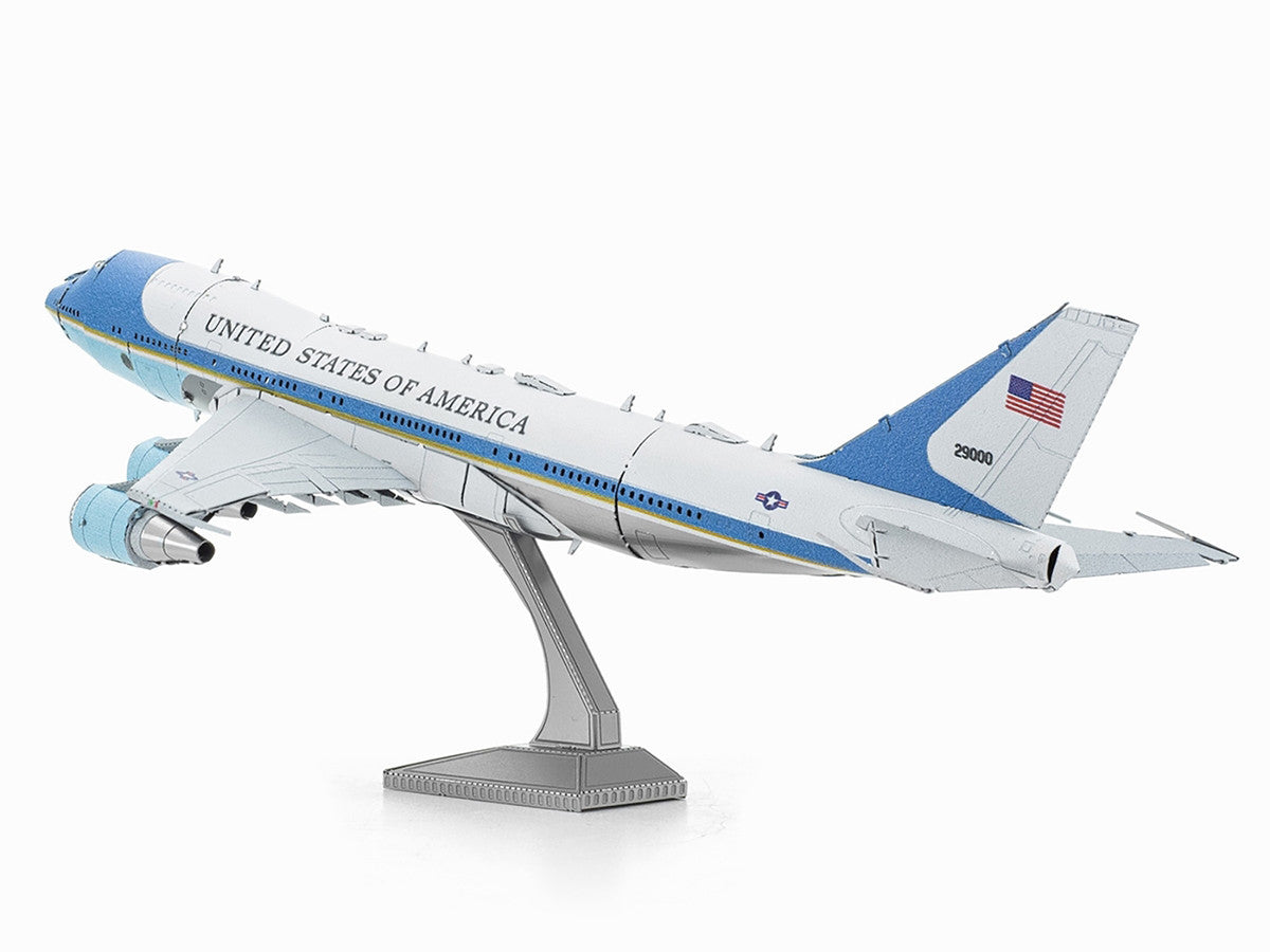 Model Kit Boeing 747 Transport Aircraft "Air Force One Presidential Plane" United States Air Force (Moderate Difficulty) Steel Model by Metal Earth-3