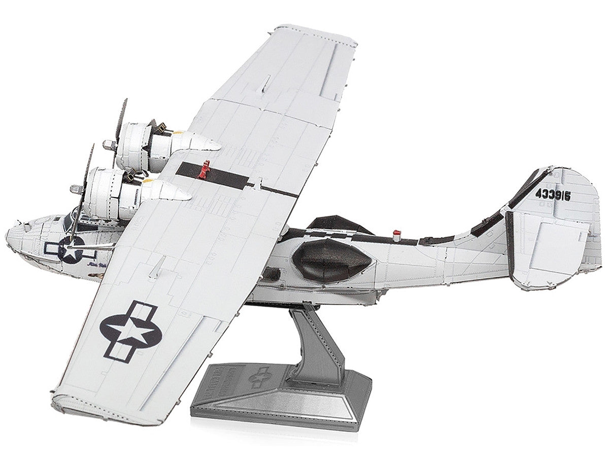 Model Kit Consolidated PBY Catalina Amphibious Aircraft "Miss Pick Up" United States Army Air Forces (Moderate Difficulty) Steel Model by Metal Earth-2