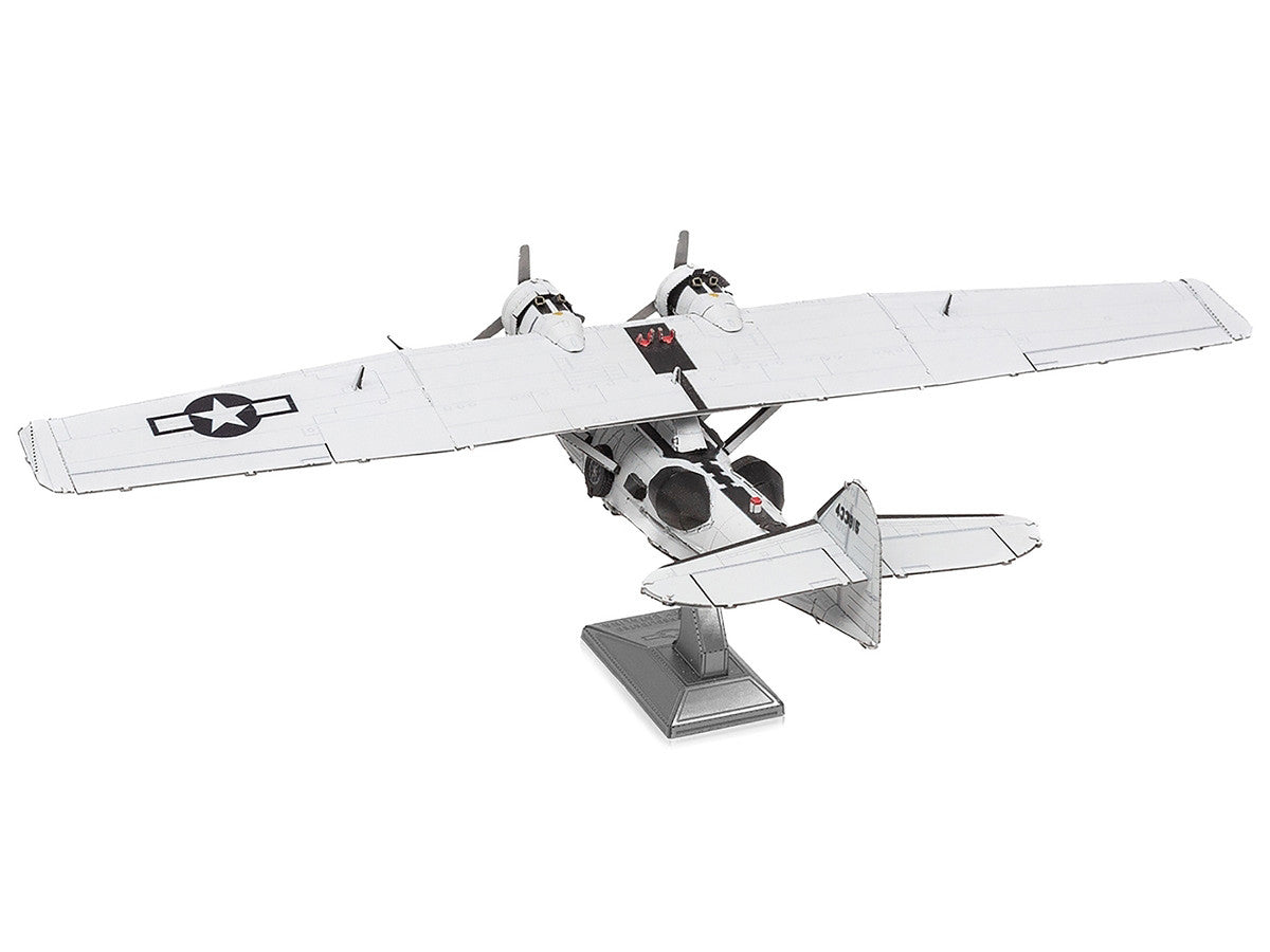 Model Kit Consolidated PBY Catalina Amphibious Aircraft "Miss Pick Up" United States Army Air Forces (Moderate Difficulty) Steel Model by Metal Earth-1