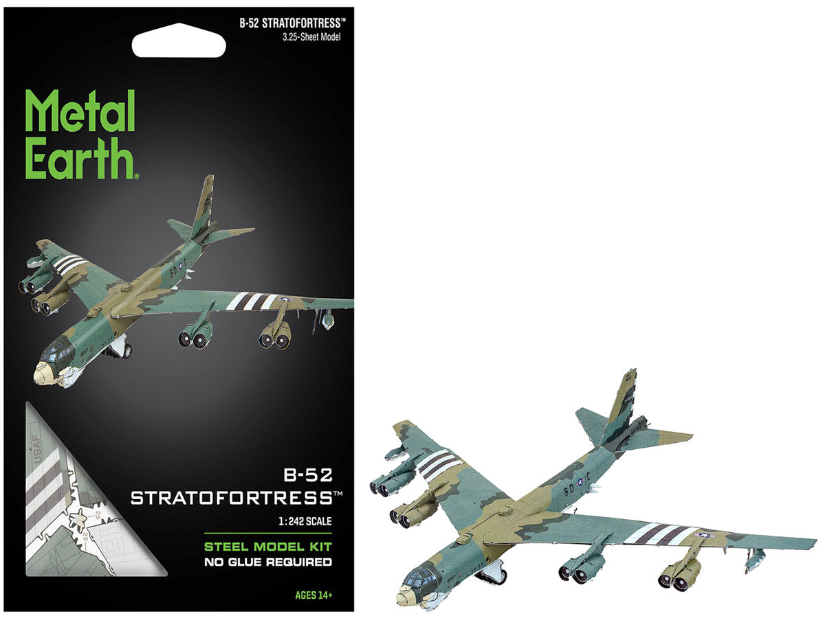 Model Kit Boeing B-52 Stratofortress Bomber Aircraft "United States Air Force" (Challenging Difficulty) Steel Model by Metal Earth-0