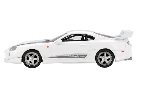 Toyota Supra "VeilSide Combat V-I" White Limited Edition 1/64 Die Cast Model Car by Mini GT-0