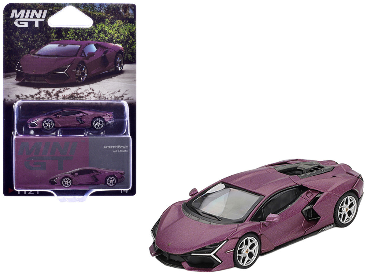 Lamborghini Revuelto Viola 30th Matt Purple Metallic Limited Edition 1/64 Diecast Model Car by Mini GT-3