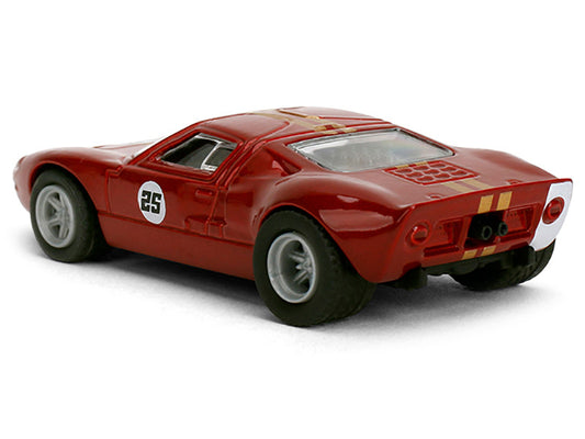 1965 Ford GT40 MK1 #25 Red Metallic with Gold Stripes "Collection" Series 1/64 Diecast Model Car by Majorette-0
