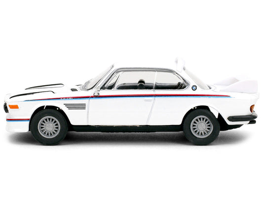 1975 BMW 3.0 CSL White with Red and Blue Stripes "Collection" Series 1/64 Diecast Model Car by Majorette-0