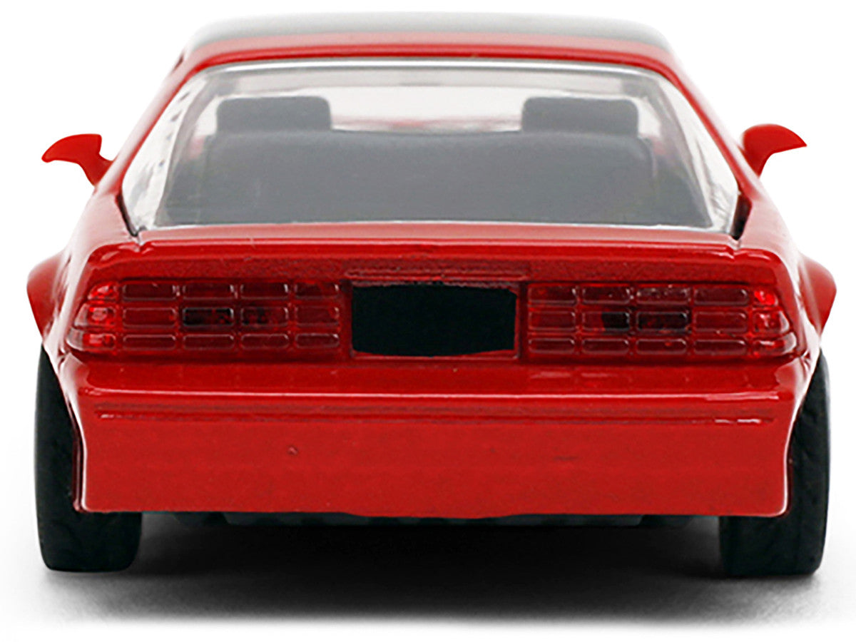 1985 Chevrolet Camaro Red with Black Top and Stripes "Collection" Series 1/64 Diecast Model Car by Majorette-3
