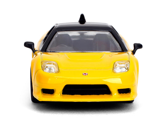 1995 Honda NSX-R GT RHD (Right Hand Drive) Yellow with Black Top "Collection" Series 1/64 Diecast Model Car by Majorette-0