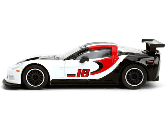 2005 Chevrolet Corvette C6R #16 White with Black and Red Graphics "Collection" Series 1/64 Diecast Model Car by Majorette-0