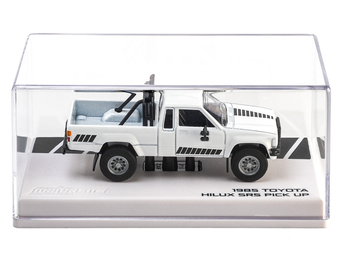 1985 Toyota Hilux SR5 Pickup Truck White with Black Graphics "Collection" Series 1/64 Diecast Model Car by Majorette-2