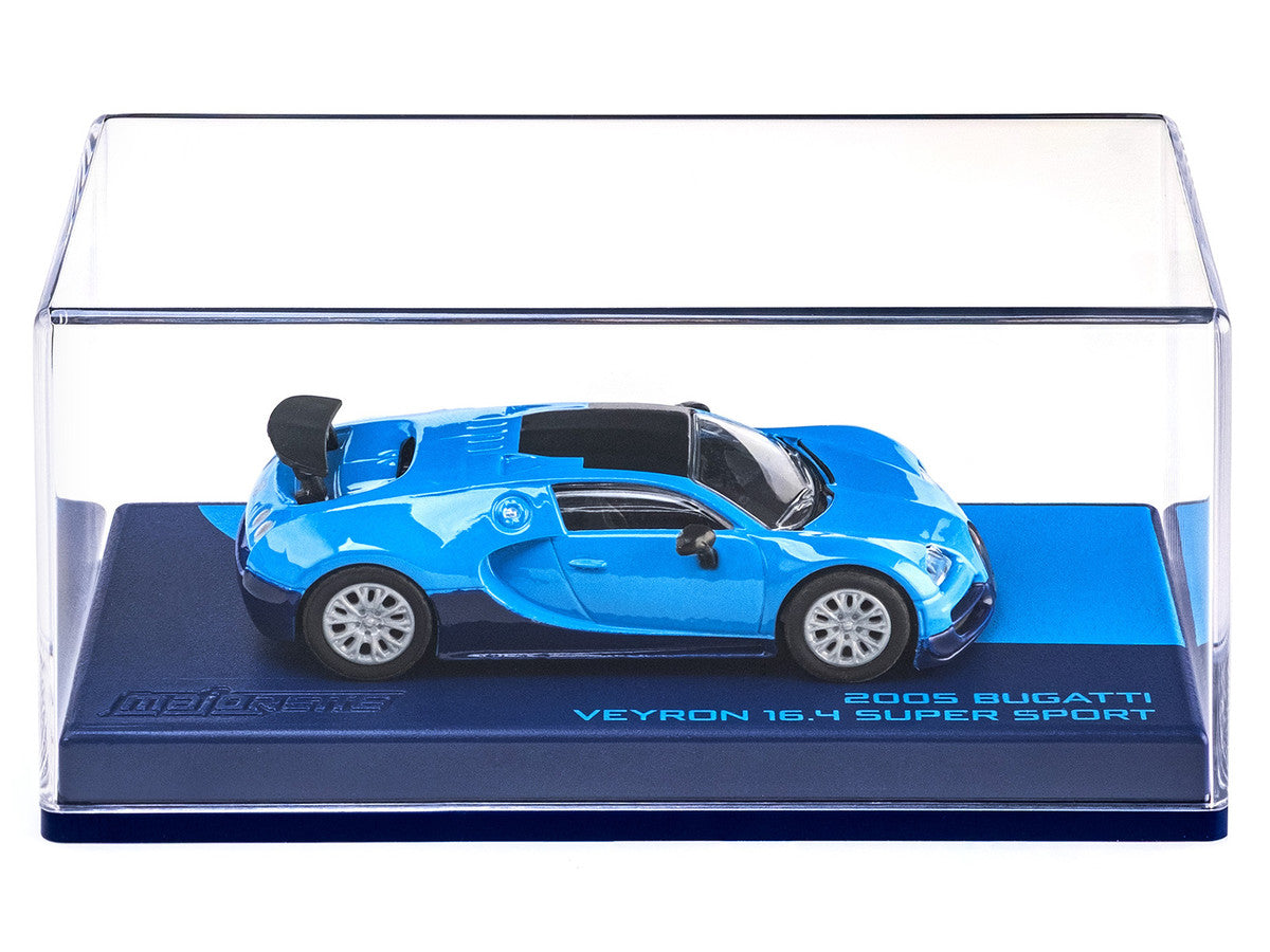 2005 Bugatti Veyron 16.4 Super Sport Blue "Collection" Series 1/64 Diecast Model Car by Majorette-1