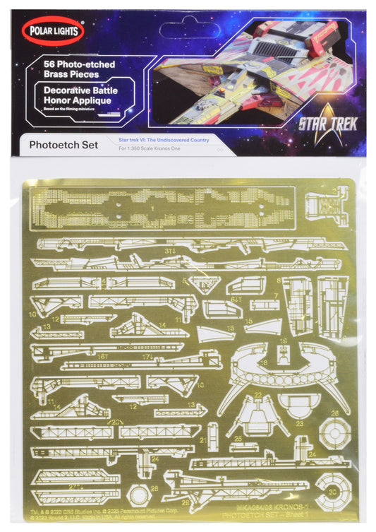 Photoetch Set for Klingon Kronos One Spaceship "Star Trek VI: The Undiscovered Country" (1991) Movie 1/350 Scale by Polar Lights-0