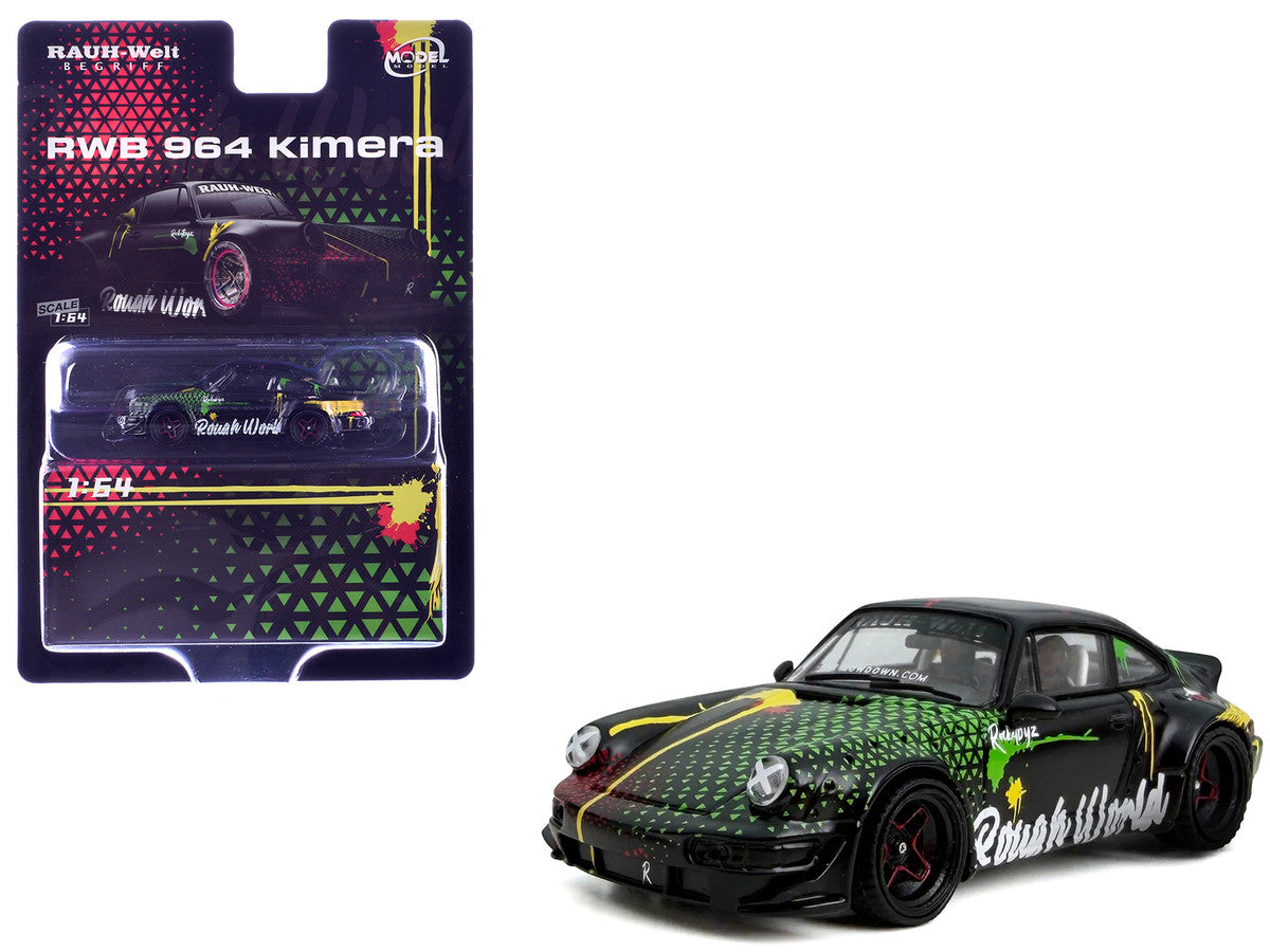 RWB 964 "Kimera-Rough World" Black with Graphics 1/64 Diecast Model Car by Model Model-4