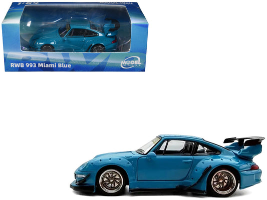 RWB 993 Miami Blue 1/64 Diecast Model Car by Model Model-0