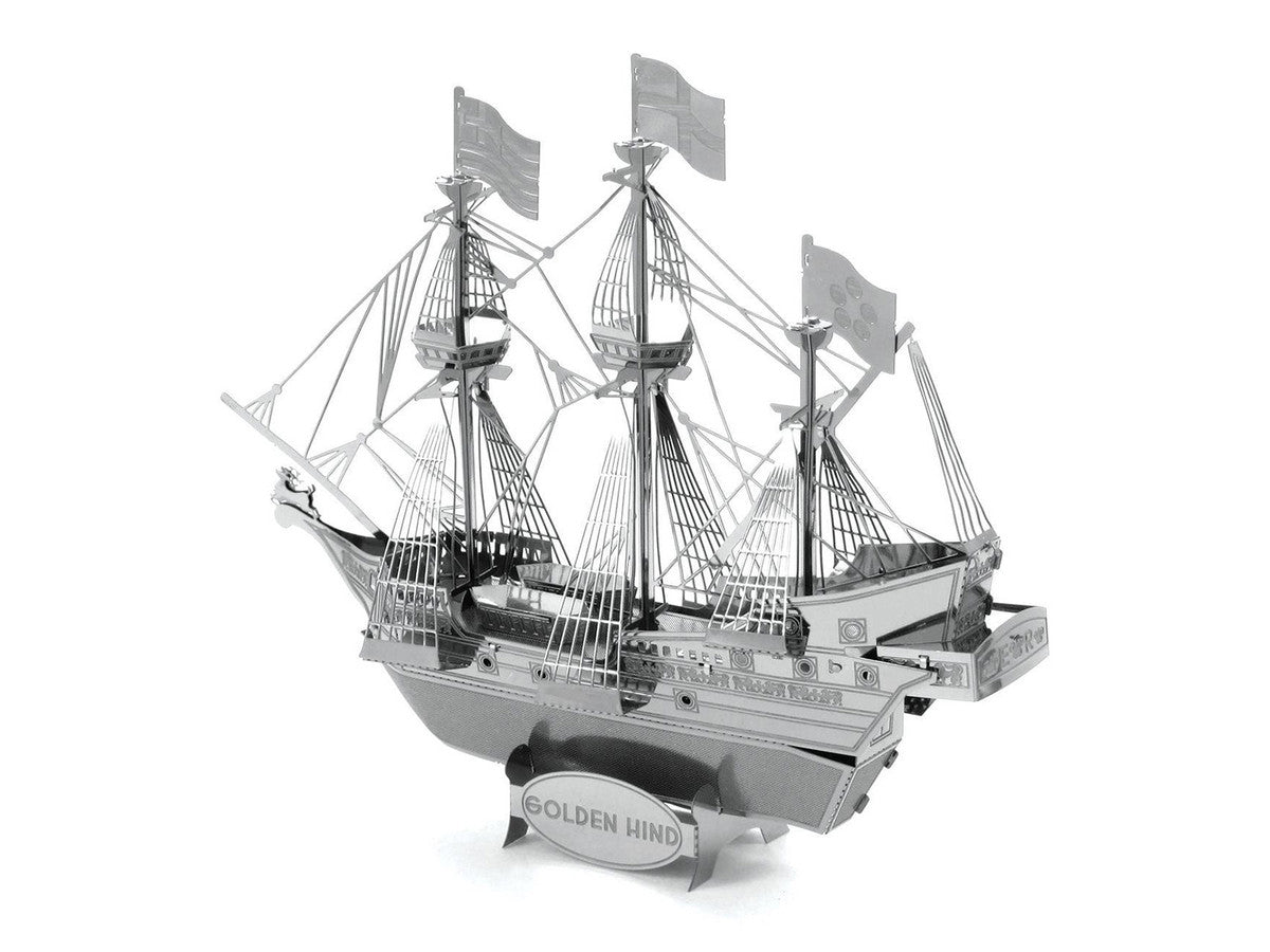 Model Kit Golden Hind Galleon (Moderate Difficulty) Steel Model by Metal Earth-2