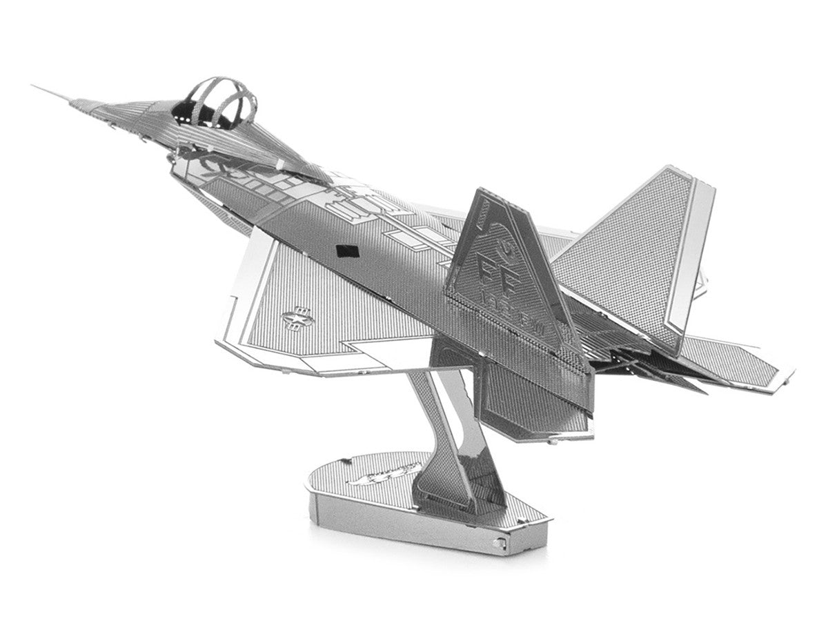 Model Kit Lockheed Martin F-22 Raptor Stealth Aircraft (Moderate Difficulty) Steel Model by Metal Earth-3