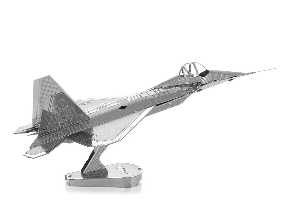 Model Kit Lockheed Martin F-22 Raptor Stealth Aircraft (Moderate Difficulty) Steel Model by Metal Earth-1