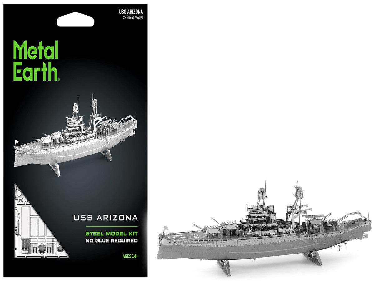 Model Kit USS Arizona Battleship (Challenging Difficulty) Steel Model by Metal Earth-4
