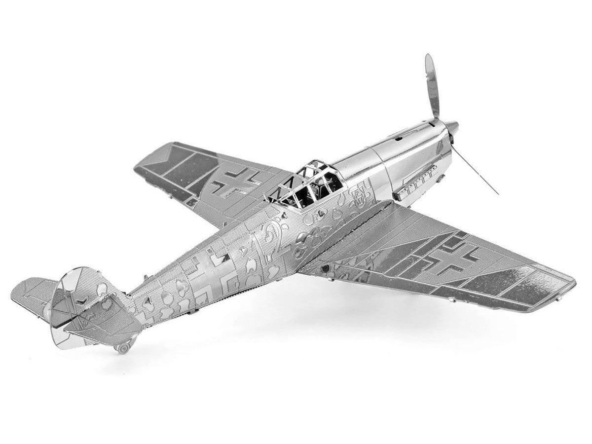 Model Kit Messerschmitt BF-109 Fighter Aircraft "German Luftwaffe" (Moderate Difficulty) Steel Model by Metal Earth-3