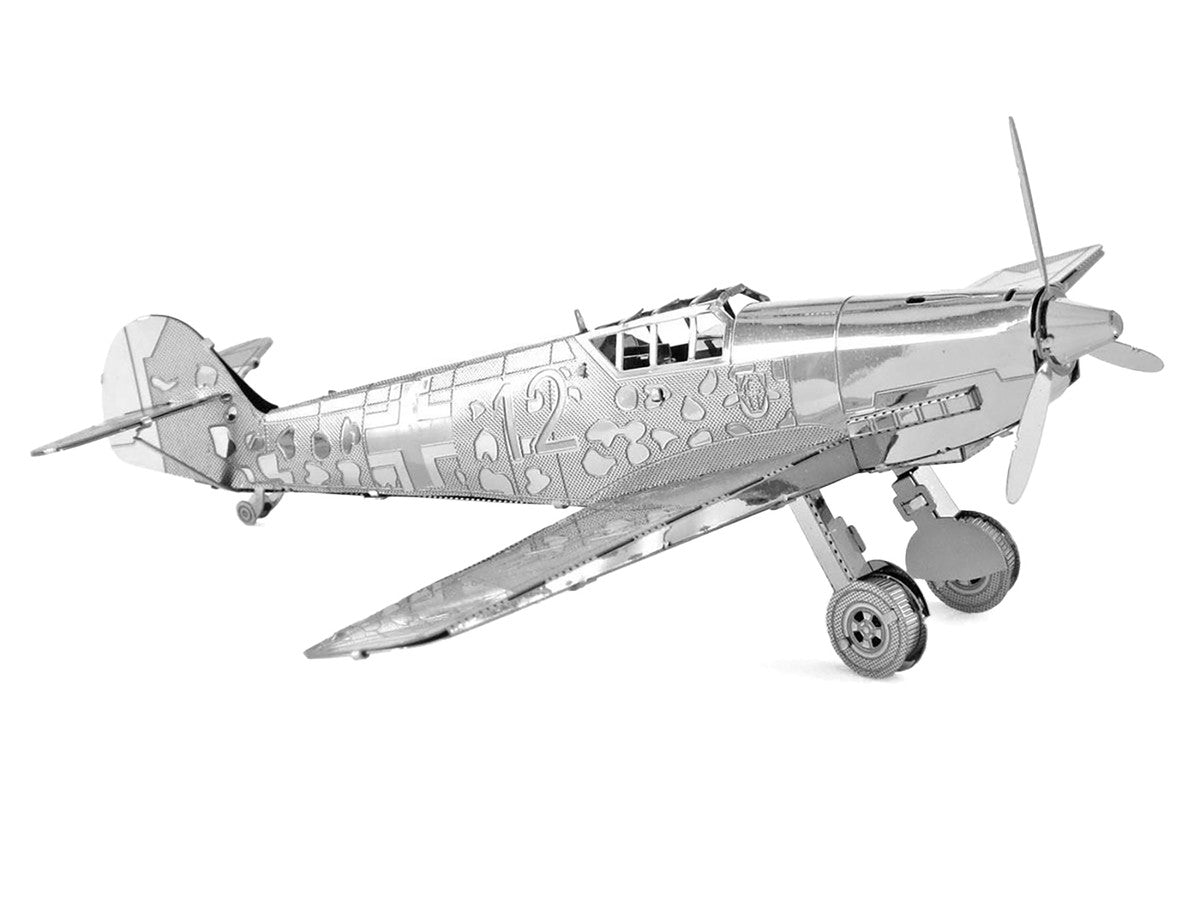 Model Kit Messerschmitt BF-109 Fighter Aircraft "German Luftwaffe" (Moderate Difficulty) Steel Model by Metal Earth-1