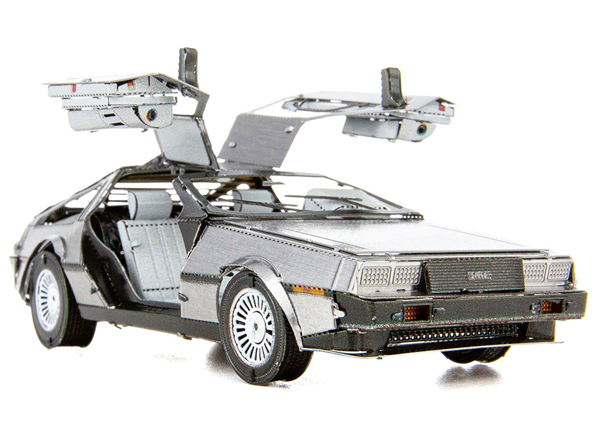 Model Kit DeLorean Brushed Metal (Moderate Difficulty) Steel Model by Metal Earth-2