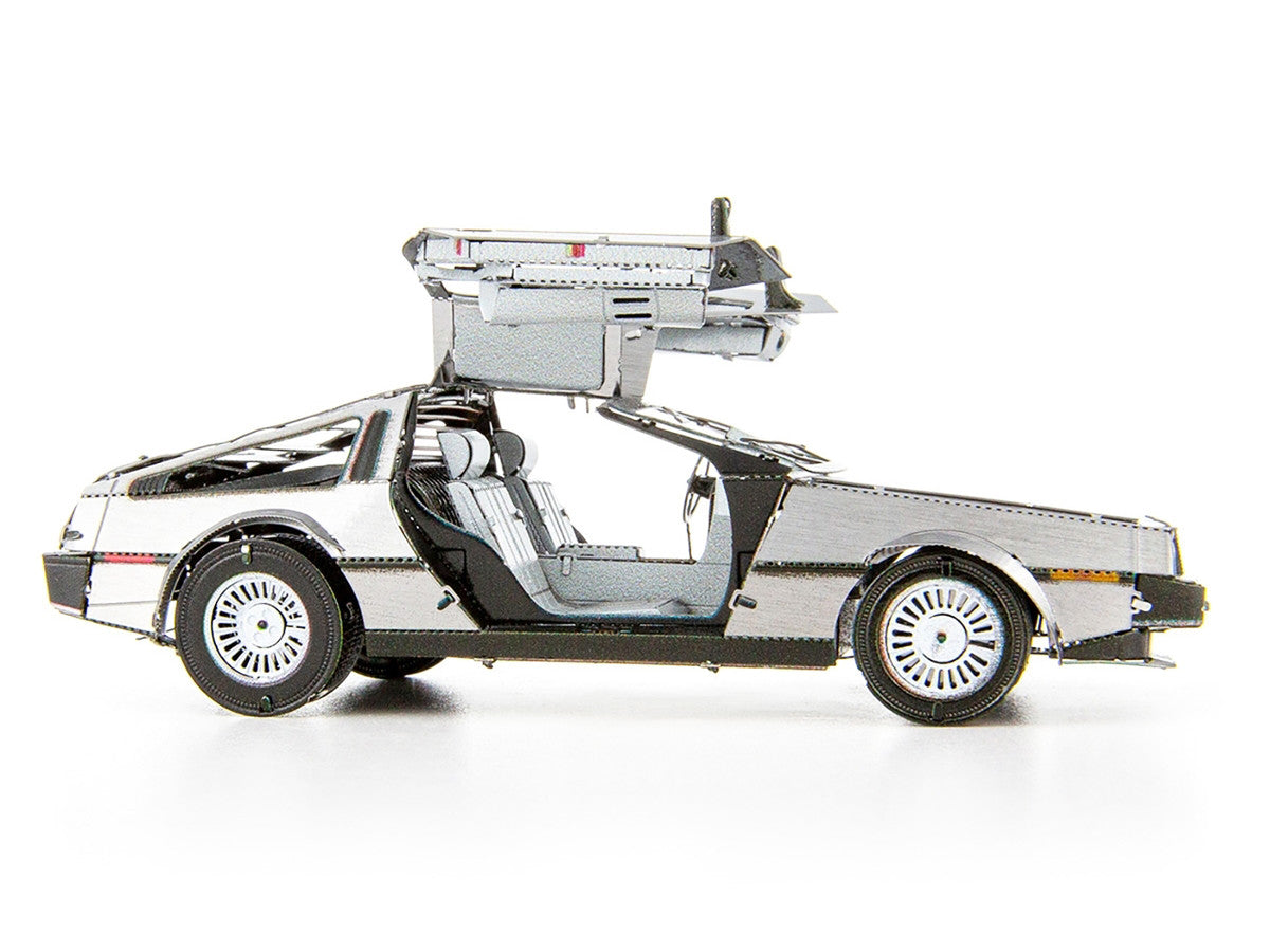 Model Kit DeLorean Brushed Metal (Moderate Difficulty) Steel Model by Metal Earth-0
