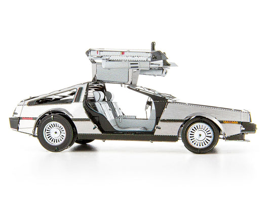 Model Kit DeLorean Brushed Metal (Moderate Difficulty) Steel Model by Metal Earth-0