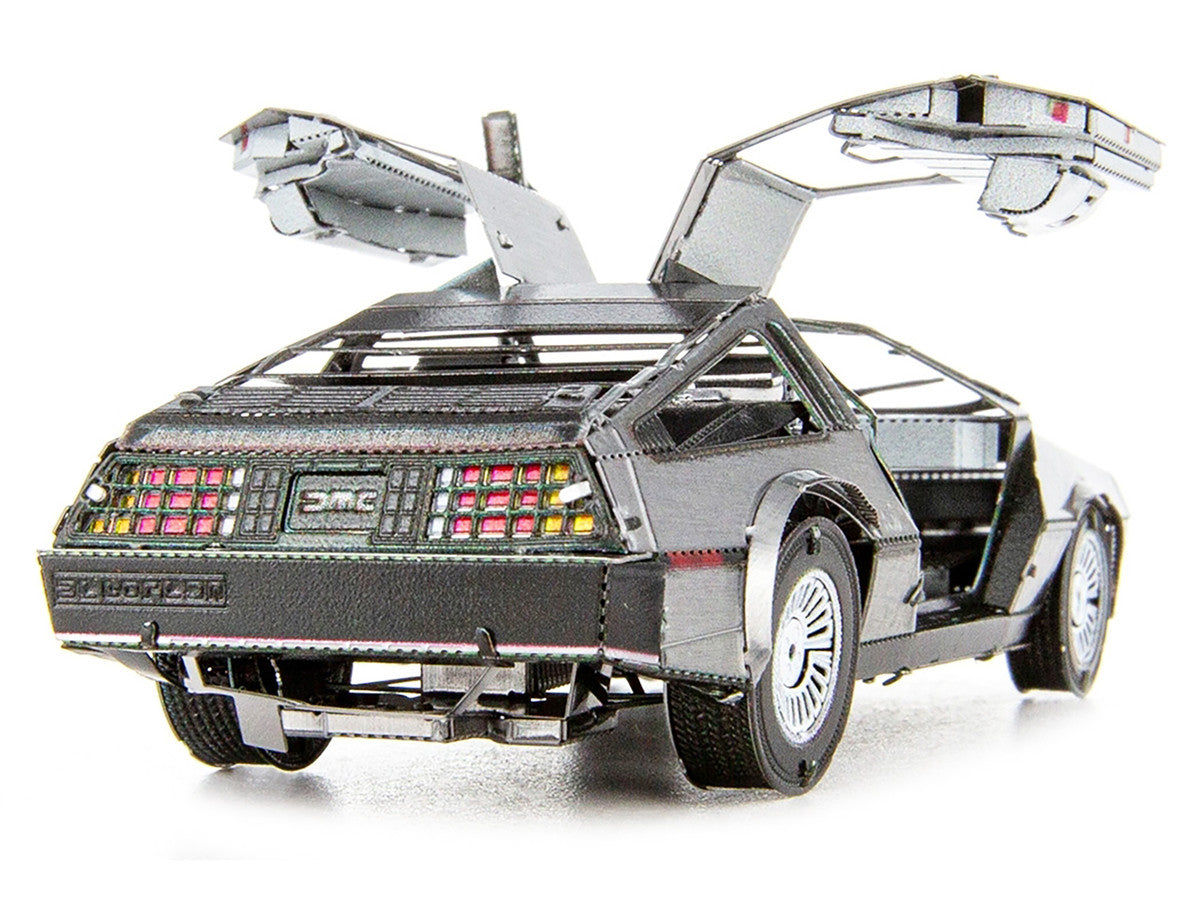 Model Kit DeLorean Brushed Metal (Moderate Difficulty) Steel Model by Metal Earth-3